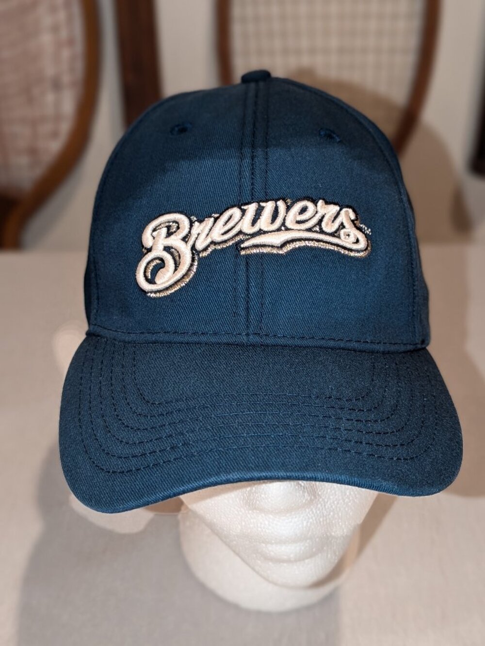 MLB Milwaukee Brewers Classic Team Script Logo Baseball Cap